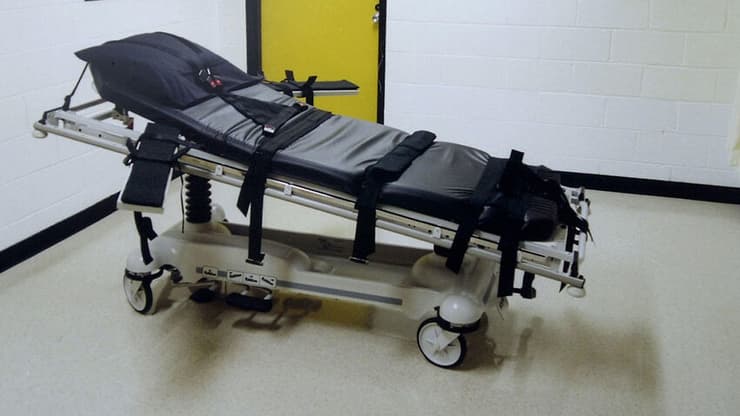 עונש מוות הוצאה להורג מיטה ל זריקת רעל ב בית כלא ב ג'ורג'יה ארה"ב