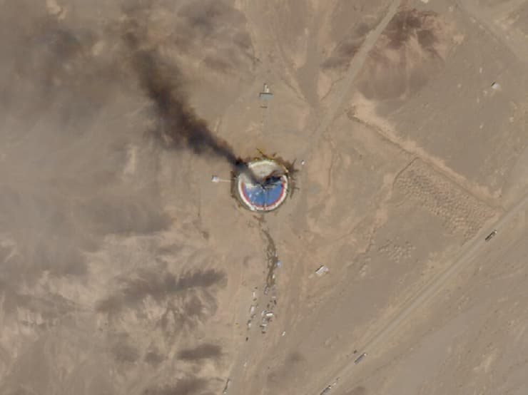 איראן תמונות לוויין שיגור טיל שכשל
