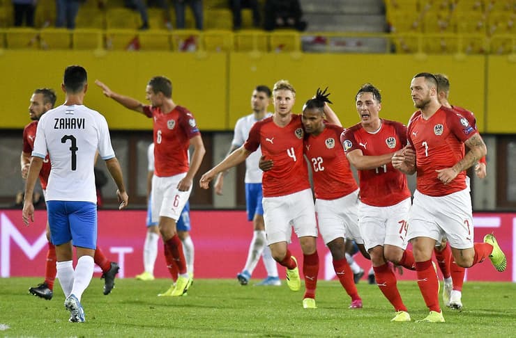 האוסטרים חוגגים מול ישראל במוקדמות היורו