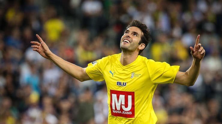 משחק למען השלום. קאקה (צילום: עוז מועלם) קאקה חוגג