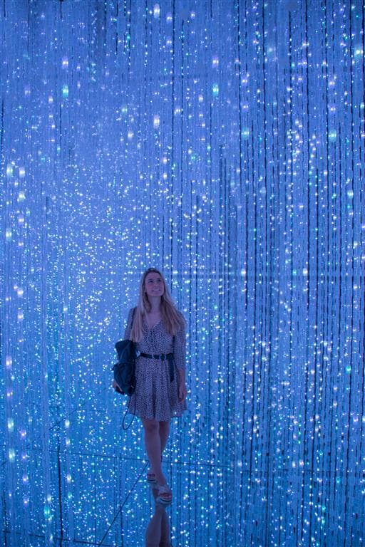 בתצוגת האורות במוזיאון הדיגיטלי בטוקיו