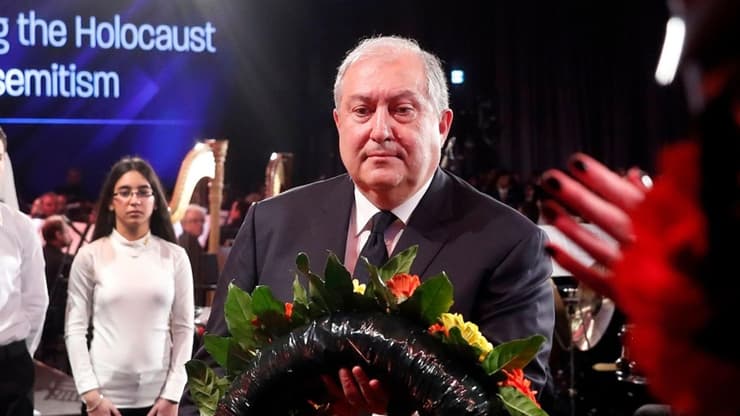 נשיא ארמניה ארמן סרקיזיאן טקס פורום השואה יד ושם שואה ירושלים