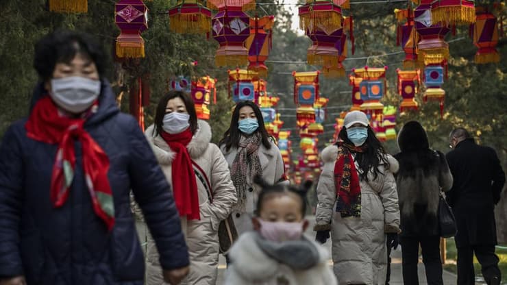 חגיגות השנה החדשה בסין בצל וירוס הקורונה