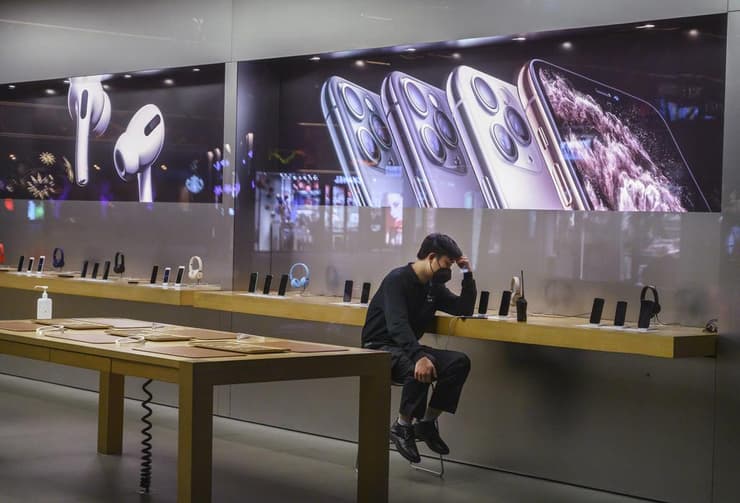 נגיף קורונה סין חנות סגורה של אפל ב בייג'ינג