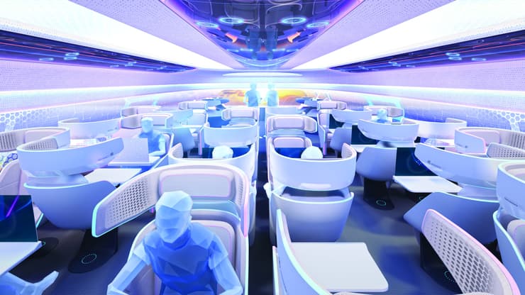וככה בחברת איירבוס רואים את תא הנוסעים של שנת 2030