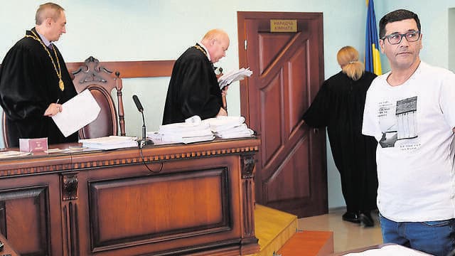 ז'ילבר שיקלי בבית המשפט בקייב בדיון ההסגרה