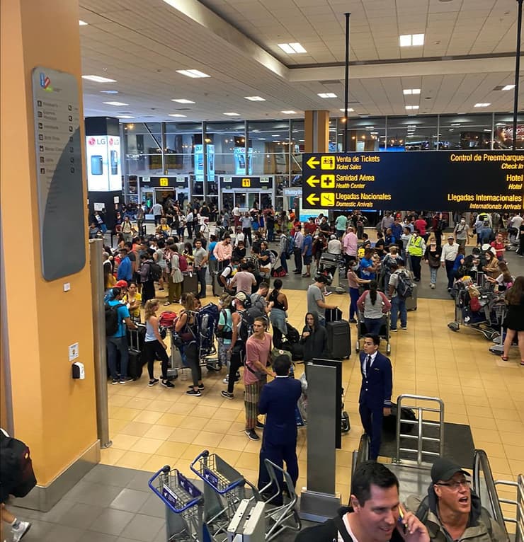 ישראלים תקועים בשדה התעופה בפרו 