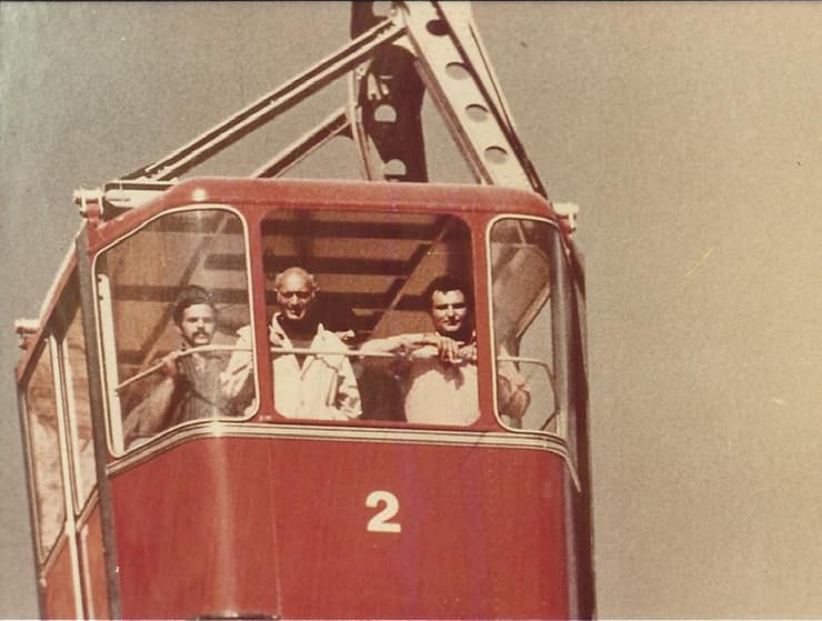  מטיילים רכבל הישן במצדה, 1971