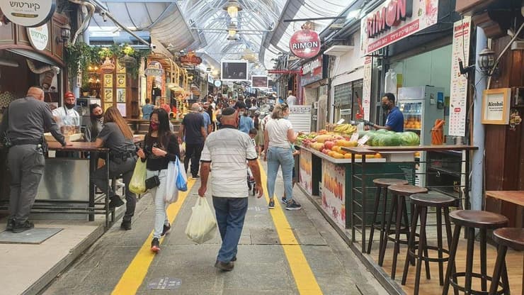 שוק מחנה יהודה בירושלים נפתח בצל הקורונה