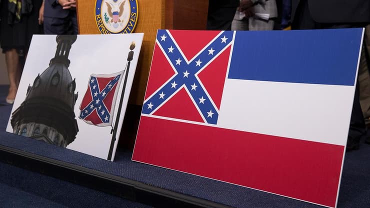 ארה"ב גזענות דגל מיסיסיפי סמל הקונפדרציה