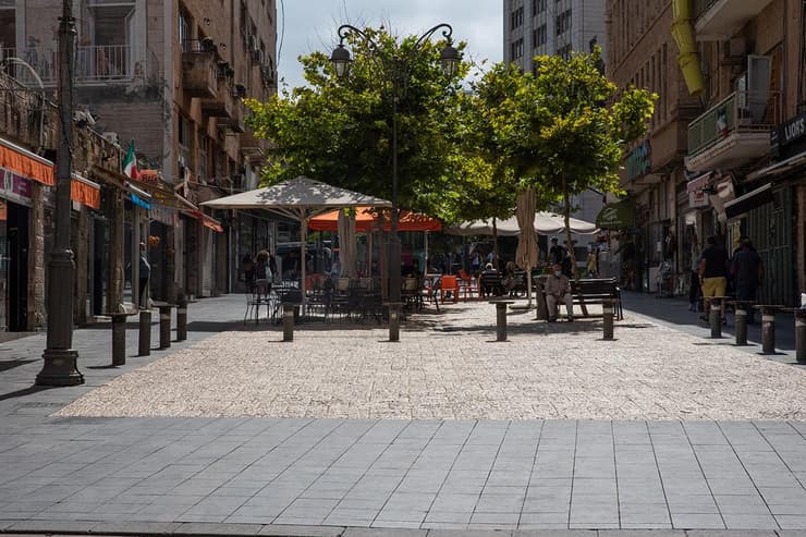 רחובות ריקים בירושלים בעקבות התשפטות הקורונה