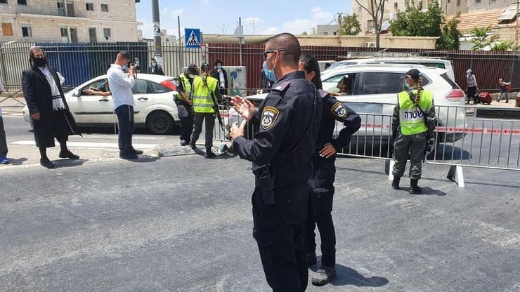 ירושלים רוממה משטרה מחסומים מחסום סגר תחלואה הגבלות הנחיות קורונה ישראל