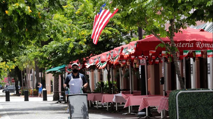 ארה"ב נגיף קורונה מסעדה ריקה מיאמי ביץ' פלורידה