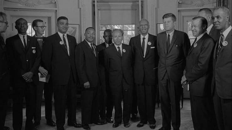 ארה"ב ג'ון לואיס ו מרטין לותר קינג התנועה לזכויות האזרח 1963