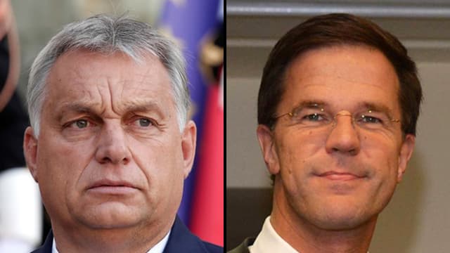 פסגת האיחוד האירופי ראש ממשלת הולנד מארק רוטה ראש ממשלת הונגריה ויקטור אורבן