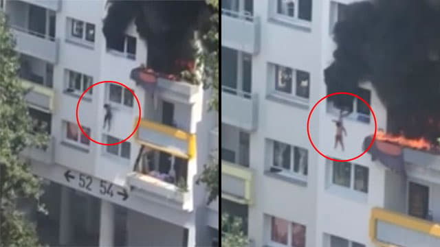 צרפת שריפה ילדים קפצו מחלון של בית בוער