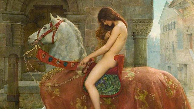 ליידי גודייבה עירומה על הסוס. למה עירום נשי כל כך מאיים?