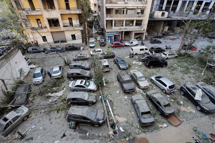 לבנון ביירות אסון פיצוץ ב נמל הבוקר שאחרי
