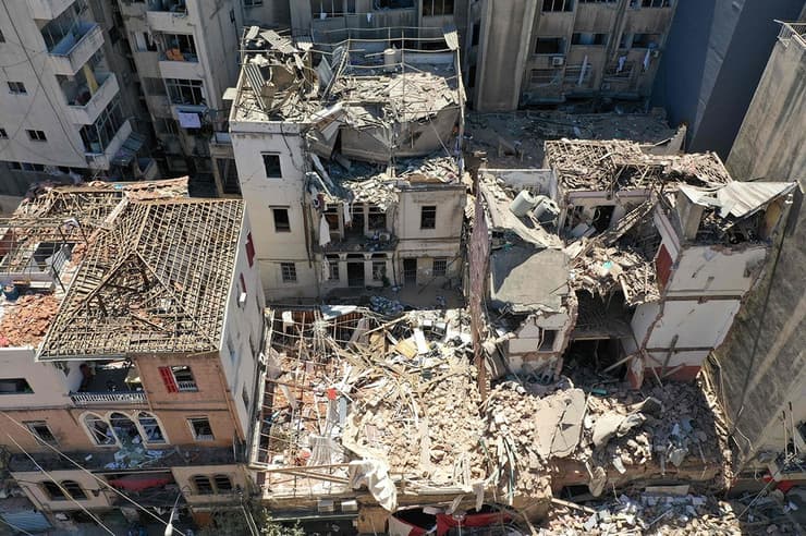 הריסות  פיצוץ נמל ביירות לבנון
