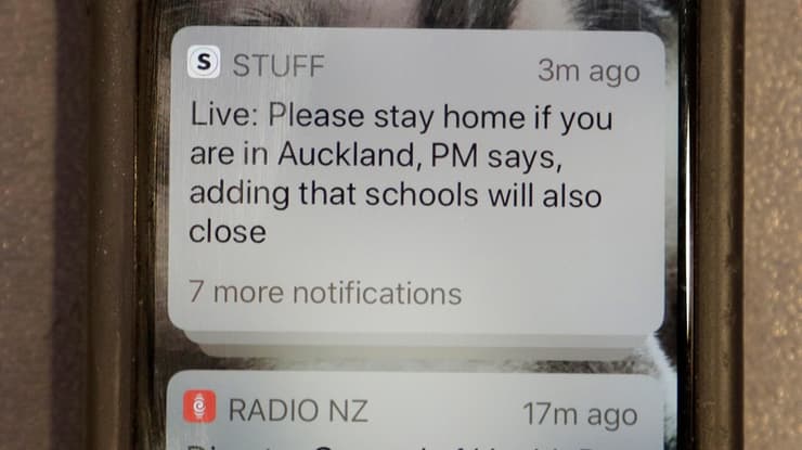 הודעות סגר שקיבלו תושבים ב ניו זילנד