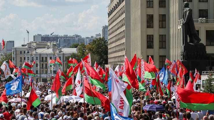 הפגנה הפגנת תמיכה בנשיא בלארוס אלכסנדר לוקשנקו מינסק
