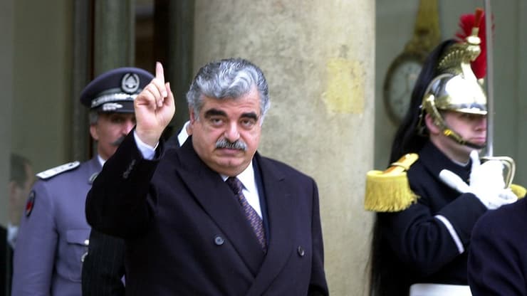 ראש ממשלת לבנון לשעבר רפיק אל חרירי ב צרפת בשנת 2001