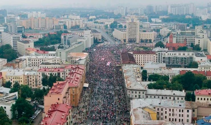 בלארוס מינסק הפגנה מפגינים