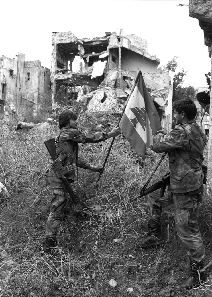 100 שנה להקמת לבנון הגדולה חיילים של צבא לבנון מלחמת האזרחים 1987
