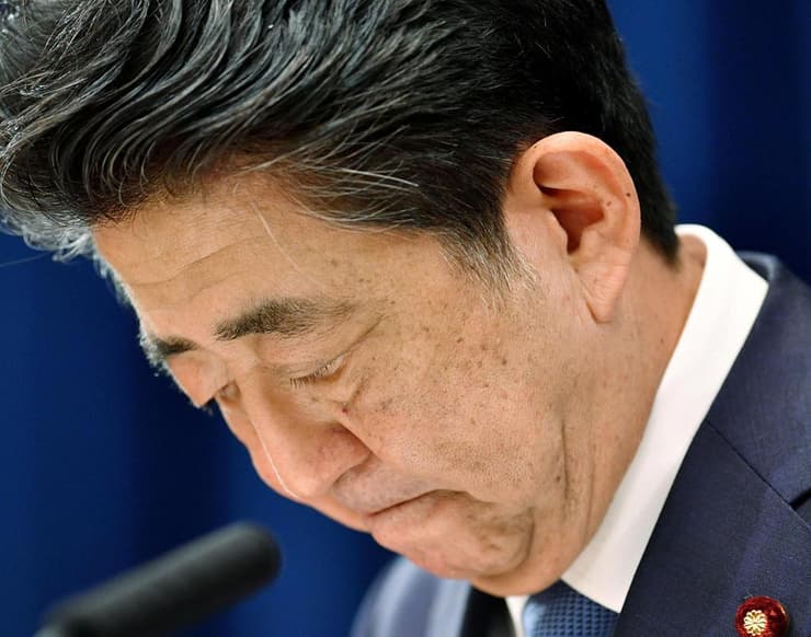יפן ראש הממשלה המתפטר שינזו אבה