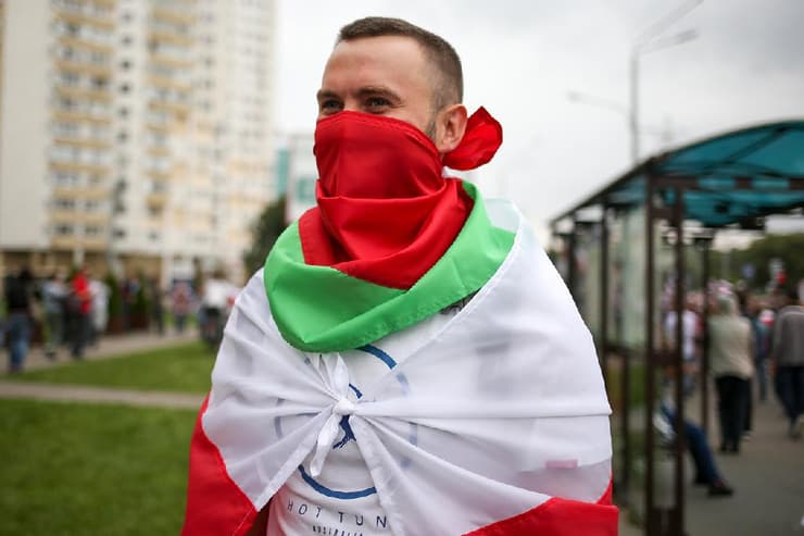 בלארוס הפגנה מפגינים מינסק נגד אלכסנדר לוקשנקו