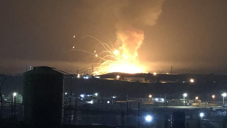 פיצוץ בבסיס צבאי בזרקא בירדן