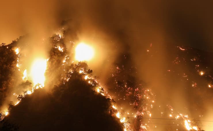 אש עשן שריפה שריפות יער קליפורניה ארה"ב