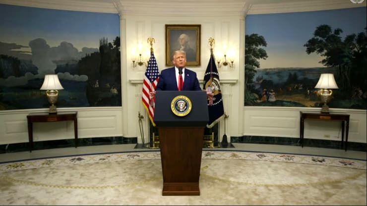 נשיא ארה"ב דונלד טראמפ נאום מוקלט ל כינוס עצרת ה או"ם ה וירטואלי