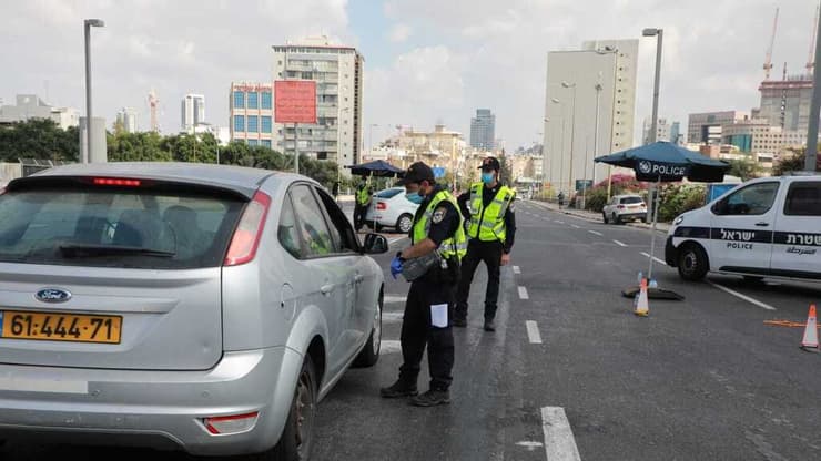 מחסום בכביש ההלכה בת"א