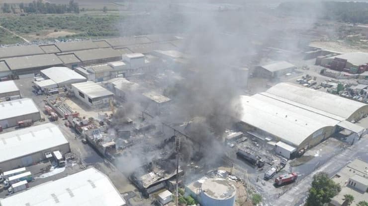 שריפה פרצה באזור התעשייה בעכו