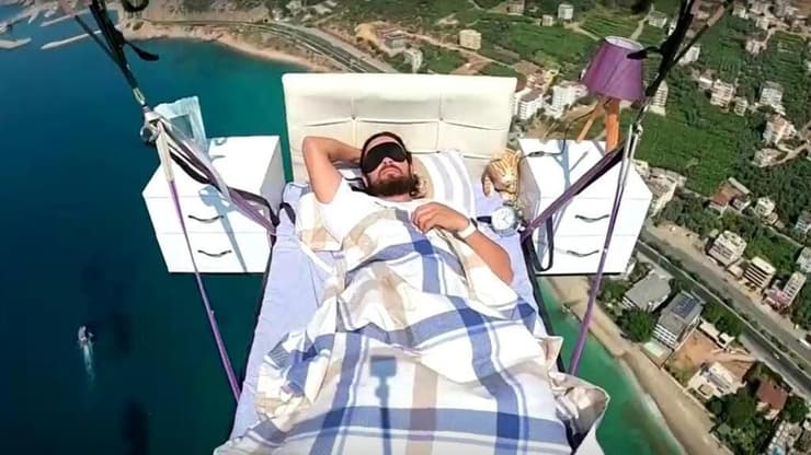 מיטה מעופפת מצנח רחיפה טורקיה