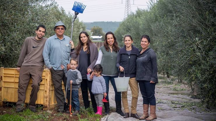 משפחת אקרמן במשק הזיתים