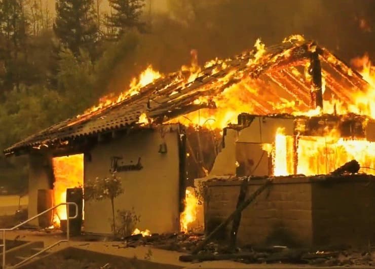 שריפות בקליפורניה - יקב פיירווינדס