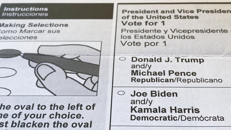 ארה"ב בחירות טופס הצבעה מוקדמת ב דואר מרילנד