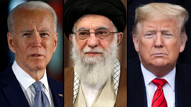 ענקיות המשחקים פוחדות מהסנקציות. טראמפ, ביידן ומנהיג איראן חמינאי 
