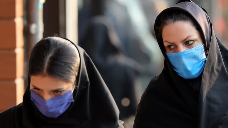 איראן קורונה מסכות רחוב ב טהרן