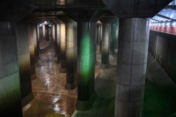 יפן טוקיו שיטפונות מאגר תת קרקעי קסוקאבה