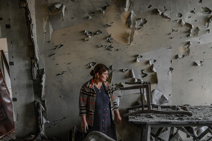 ארמניה אזרבייג'ן הרס ב טרטר עיירה אזרית מלחמה נגורנו קרבאך