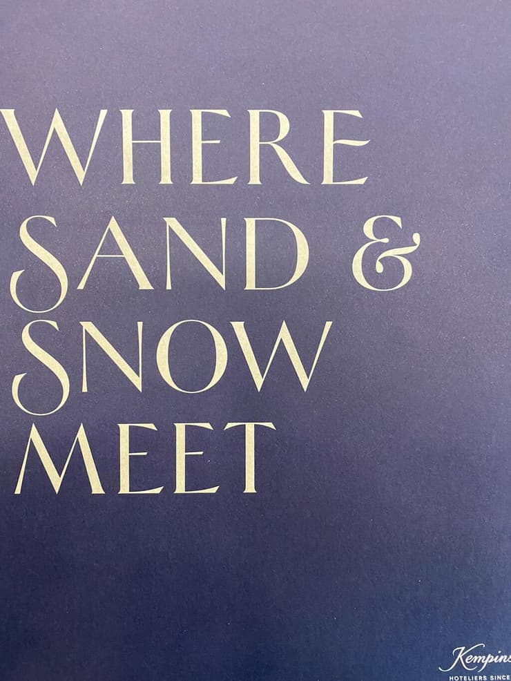 "כשחול ושלג נפגשים", מלון קמפינסקי דובאי