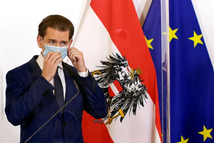 קנצלר אוסטריה סבסטיאן קורץ מכריז על הגבלות קורונה חדשות לצד סגנו