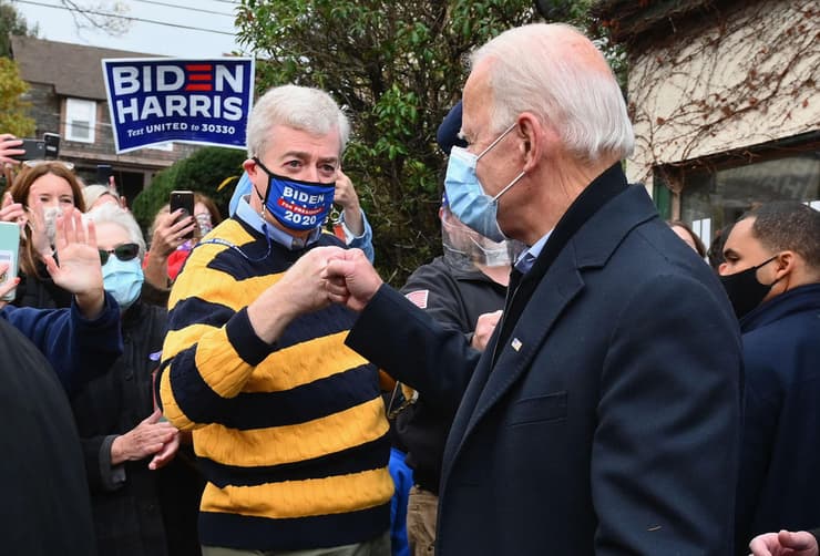 ג'ו ביידן מבקר בהנקס הוגיס בסקרנטון פנסילבניה בחירות 2020