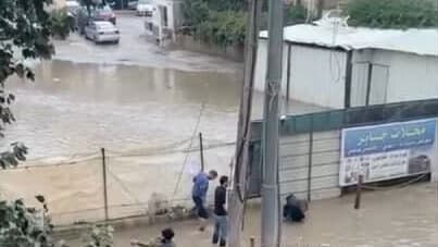 כפר עקב שבמזרח ירושלים לאחר הגשמים