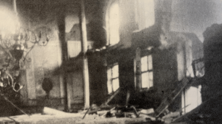 בית הכנסת הצמוד לביתה של תרצה – הוא בית הרב – אשר נשרף בליל הבדולח