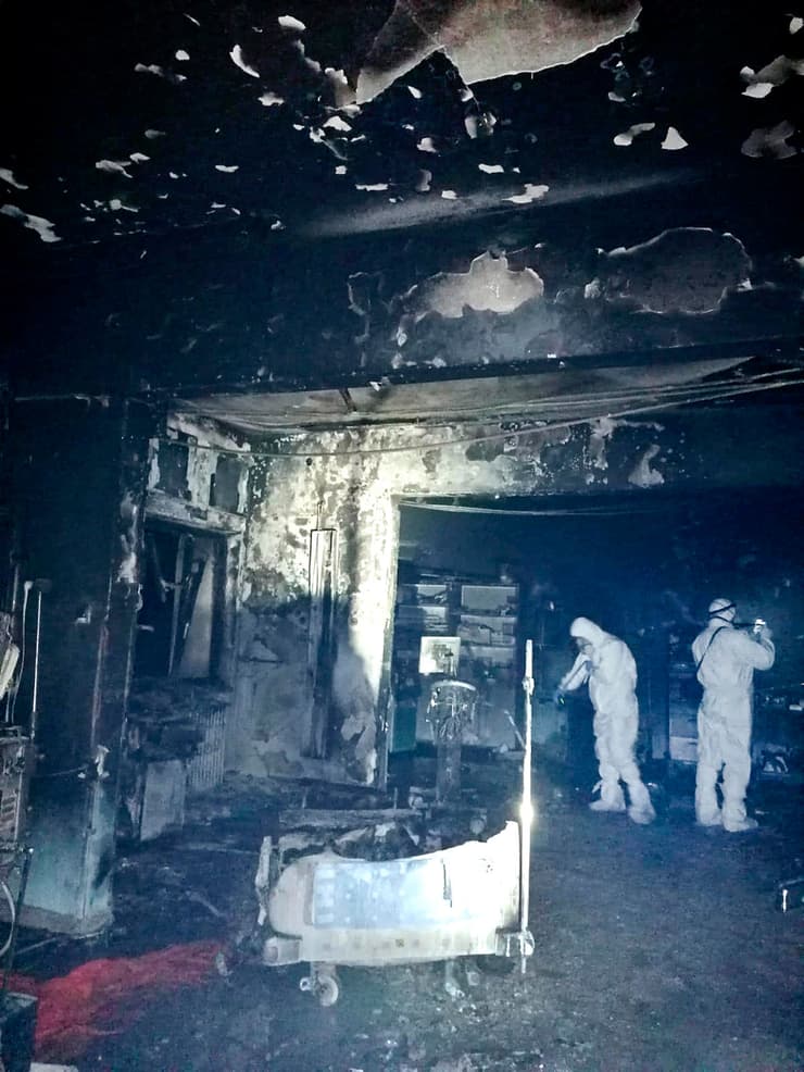 רומניה שריפה מחלקה לחולי קורונה בית חולים