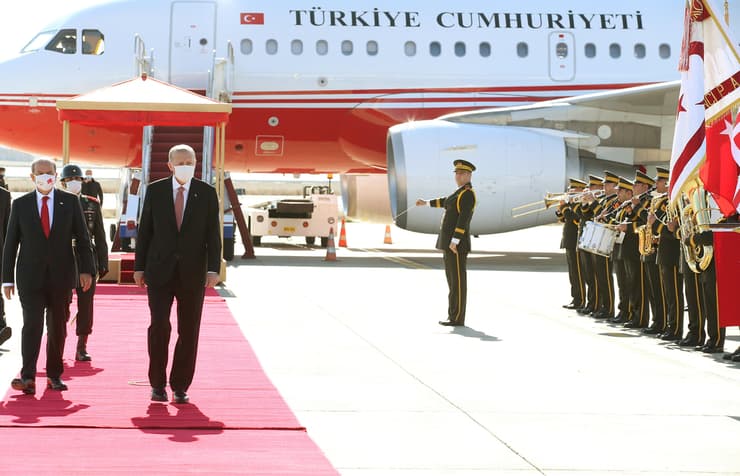 נשיא טורקיה רג'פ טאיפ ארדואן ביקור ב צפון קפריסין קפריסין הטורקית פיקניק